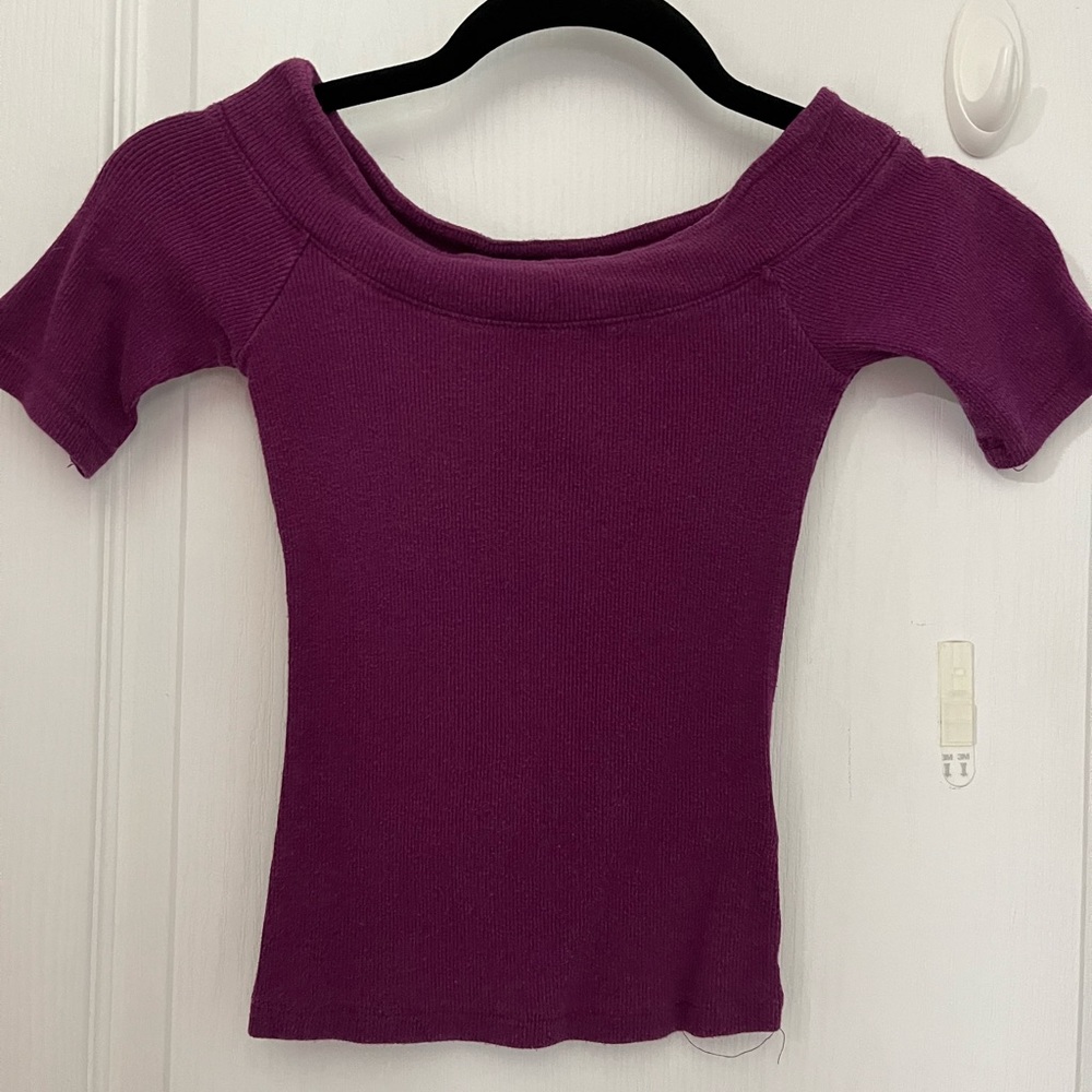 SO ribbed off-shoulder top - XS